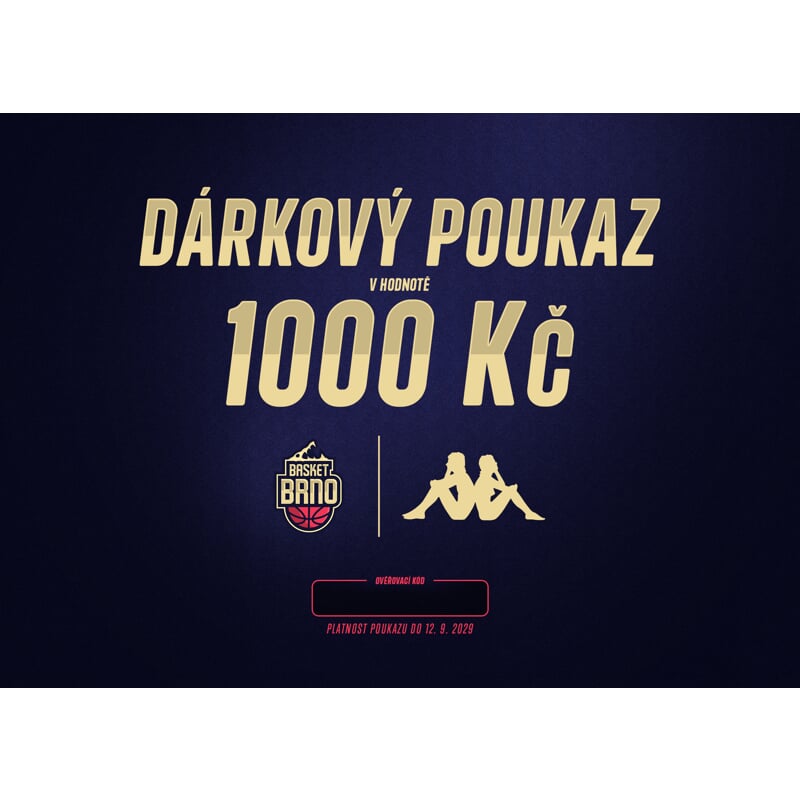Dárková poukázka Basket Brno - 1000 Kč